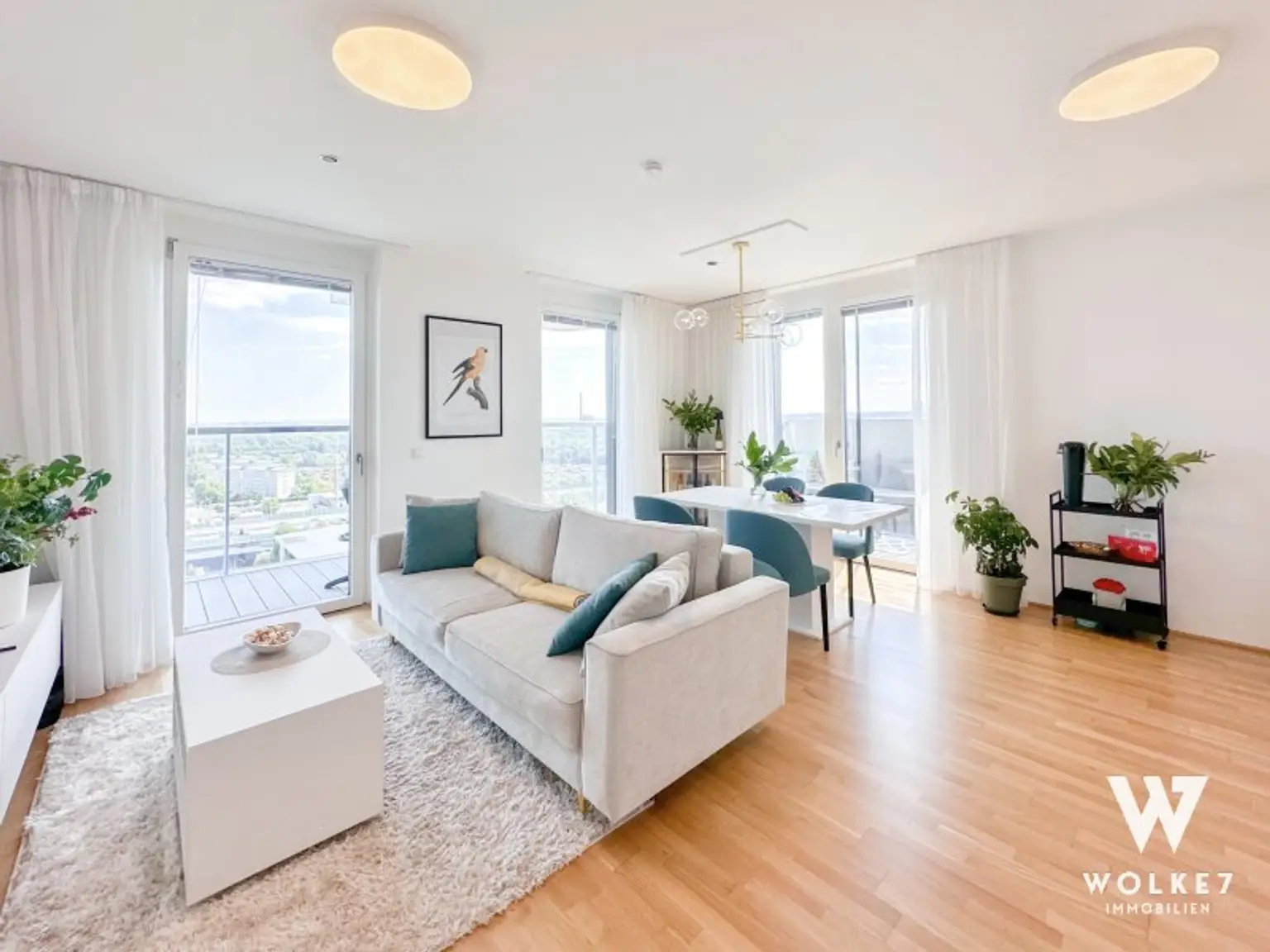 Exklusive 3-Zimmer-Residenz im Marina Tower – 16. Etage mit Donaupanorama