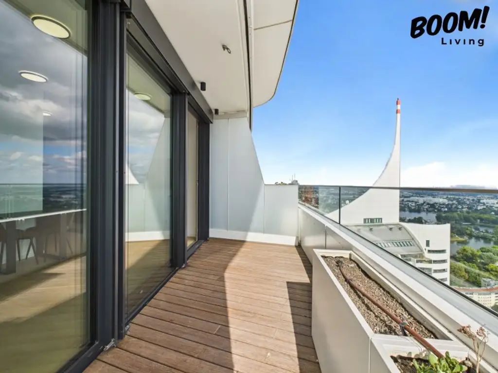Danubeflats – Österreichs höchstes Wohnhochhaus mit atemberaubendem Ausblick, exklusivem Spa und urbanem Luxus direkt an der Neuen Donau