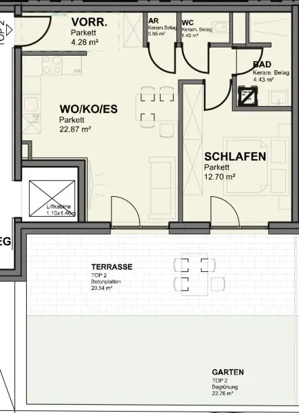 *Goldener Hirsch – Stilvolle 2-Zimmer-Wohnung mit Terrasse & Garten in der Ziedlergasse, 23. Bezirk*