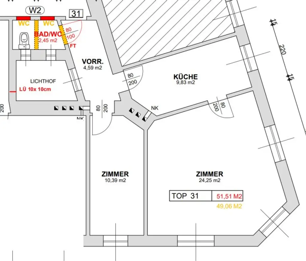 ++NEU++ sanierungsbedürftige 2,5-Zimmer Altbauwohnung