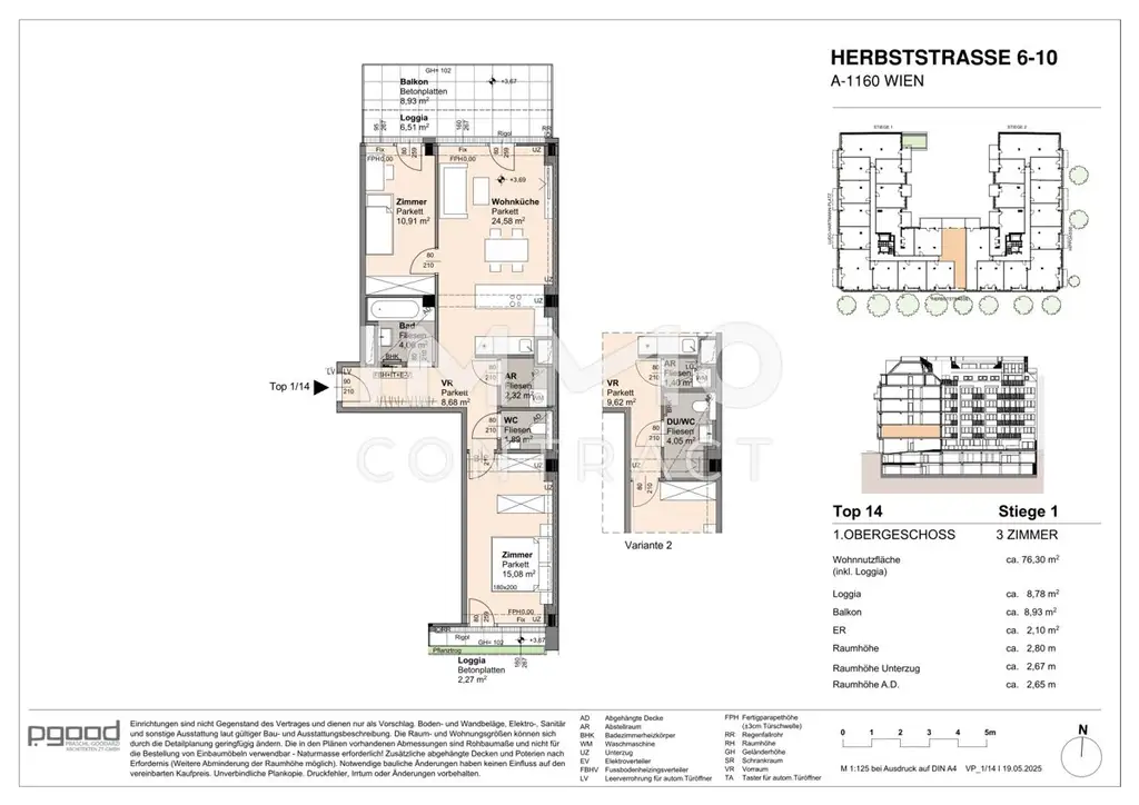 Begeisternde Dreizimmer-Wohnung mit großem Balkon (hofseitig) in urbaner Lage (NEU)