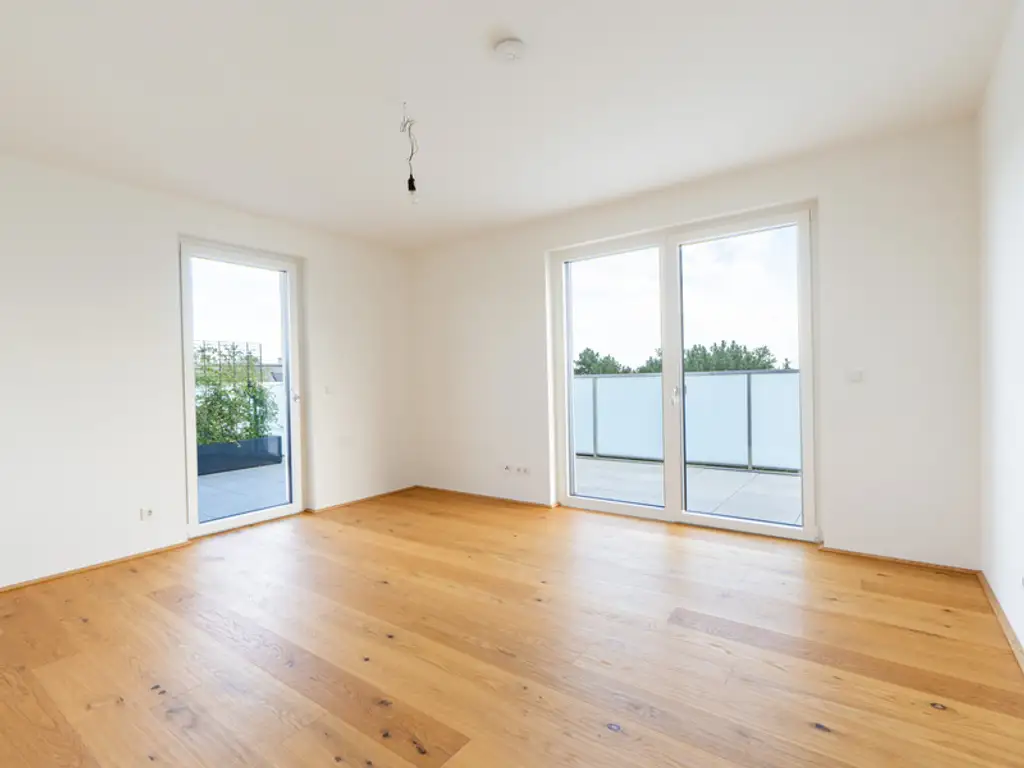 Gleich einziehen: Aussicht mit Weitsicht bietet dieses feine 4-Zimmer Penthouse mit 157 m² in Aspern