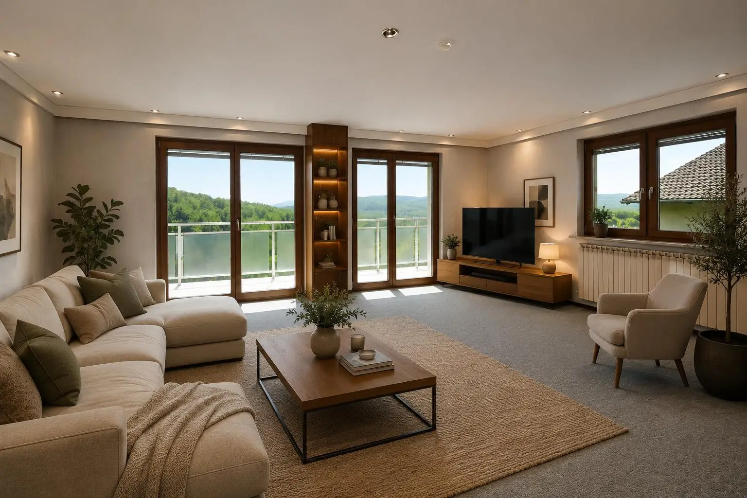 Wohnzimmer (virtuell eingerichtet)