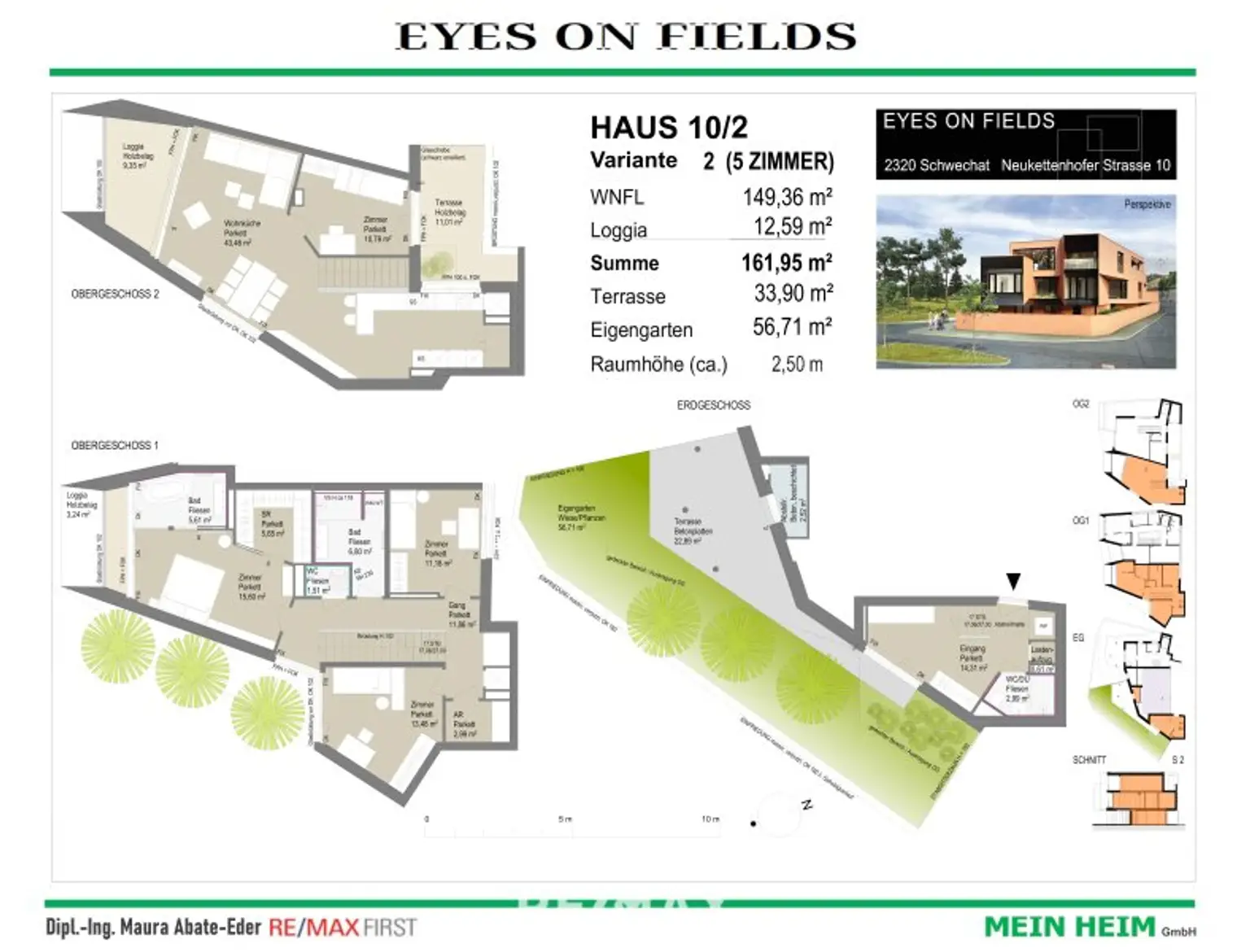 Erstbezug-Doppelhaushälften in Schwechat mit Luxus-Ausstattung und Panoramablick über den Felmeyergarten. Grünruhelage mit sehr guter Infrastruktur in Gehweite