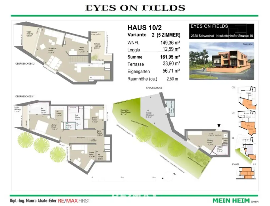 Erstbezug-Doppelhaushälften in Schwechat mit Luxus-Ausstattung und Panoramablick über den Felmeyergarten. Grünruhelage mit sehr guter Infrastruktur in Gehweite