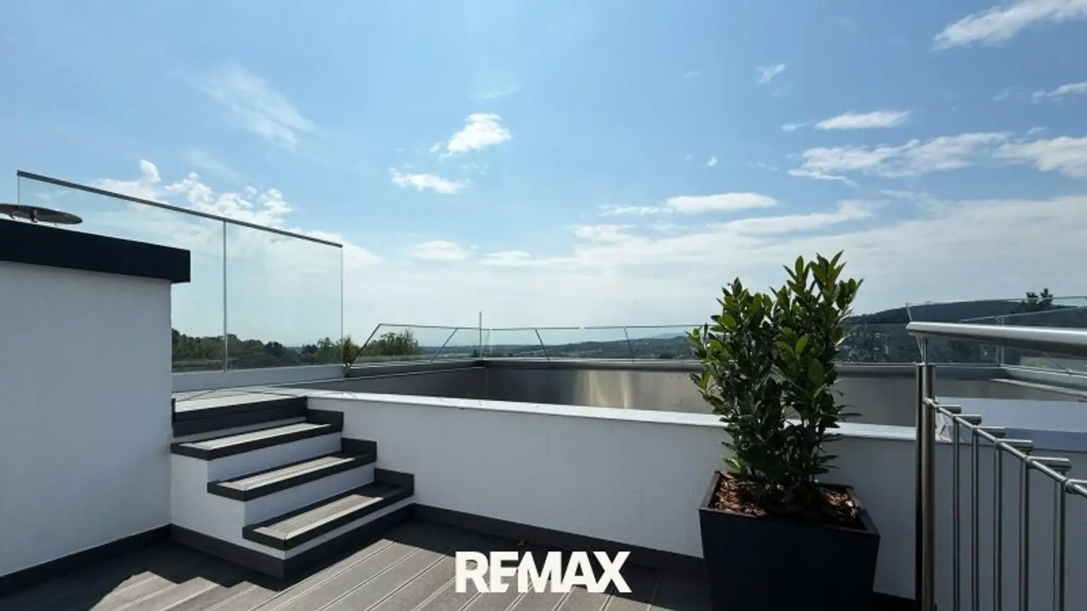Terrasse Edelstahlbecken