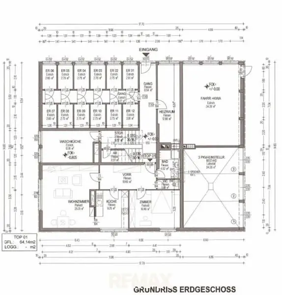 Grundriss Wohnhaus - Erdgeschoss