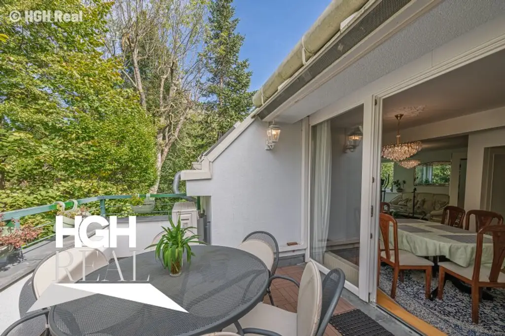 1190 Wien Döbling Lichtdurchflutete 5-Zimmer Dachgeschoß-Maisonette mit Panoramaterrassen und zwei Garagenplätzen