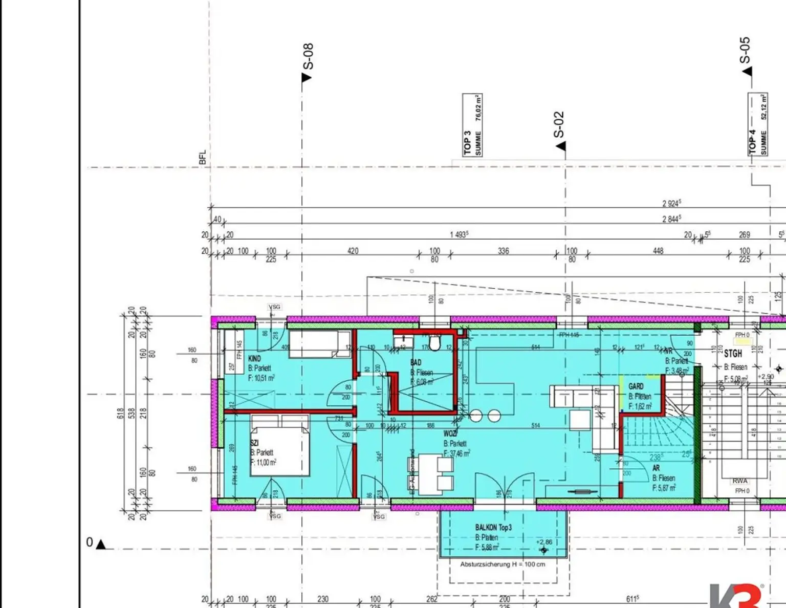 K3 - Maxglan - im Grünen - NEUBAU - 3 Zimmer - mit DACHTERRASSE und CARPORT zu verkaufen!!!