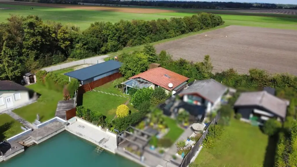 Wohlfühloase Badehaus auf großem Pachtgrundstück direkt am See - nahe der Wiener Stadtgrenze
