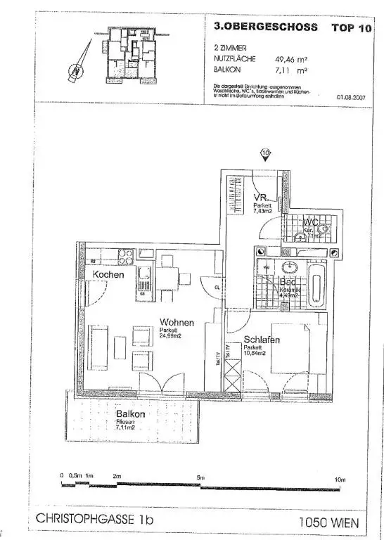 Ruhige Neubauwohnung - modern ausgestattet - großer Balkon - Nähe U4