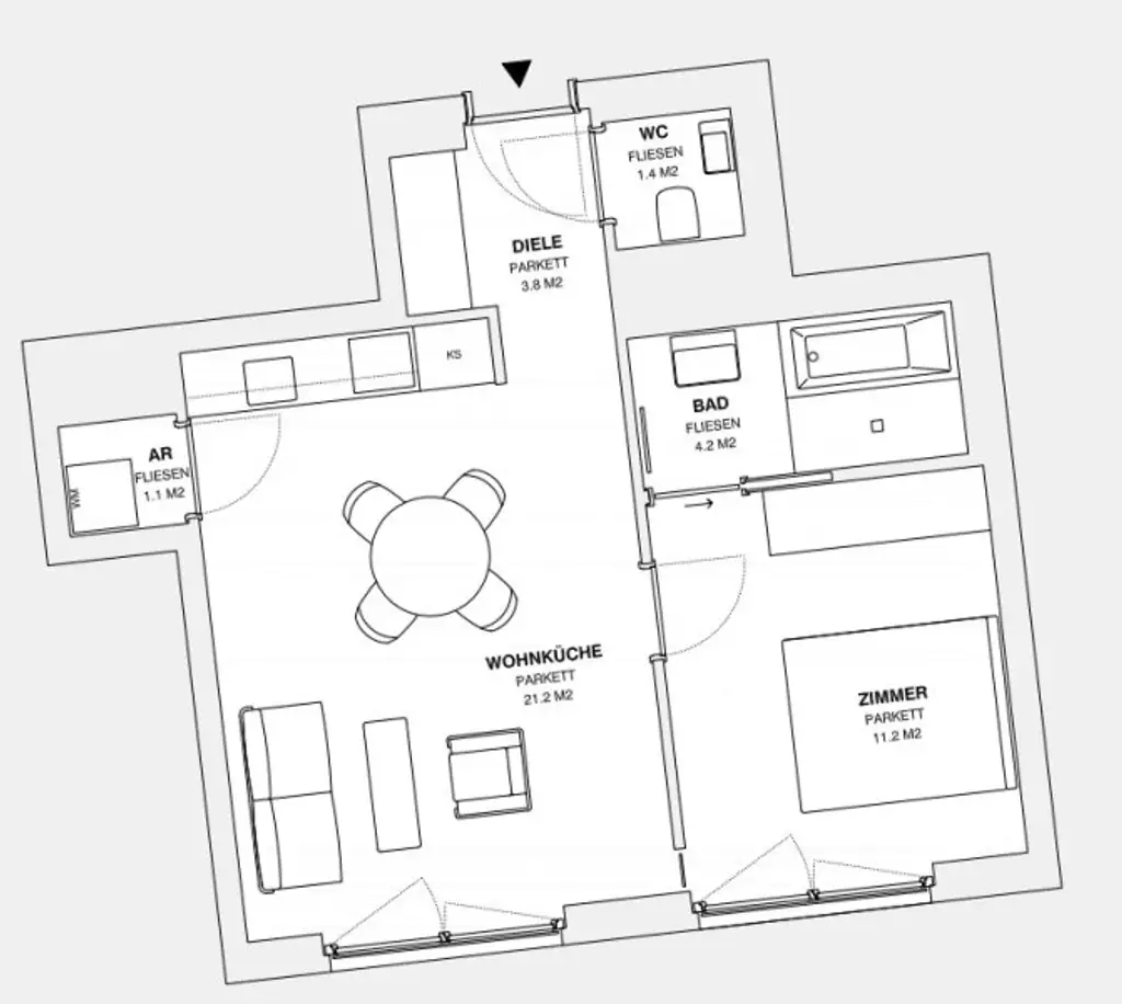 ++MOLLARD 50++ Stilvolle 2-Zimmer-Wohnung mitten im Herzen der Stadt