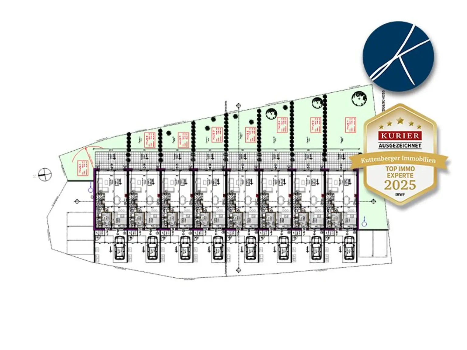 Preiswertes Grundstück für 8 Reihenhäuser (inkl. Einreichplanung)