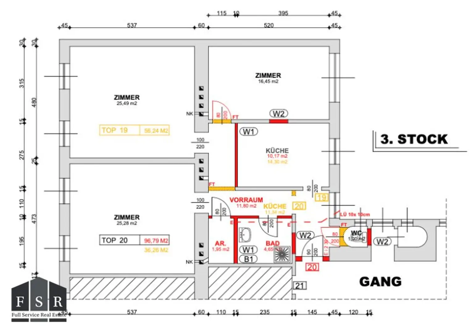 Helle 3-Zimmer-Wohnung mit Balkonmöglichkeit in toller Lage