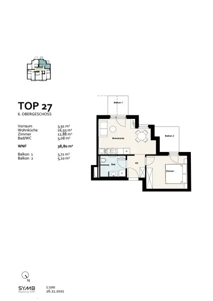 Wohnung Top 27