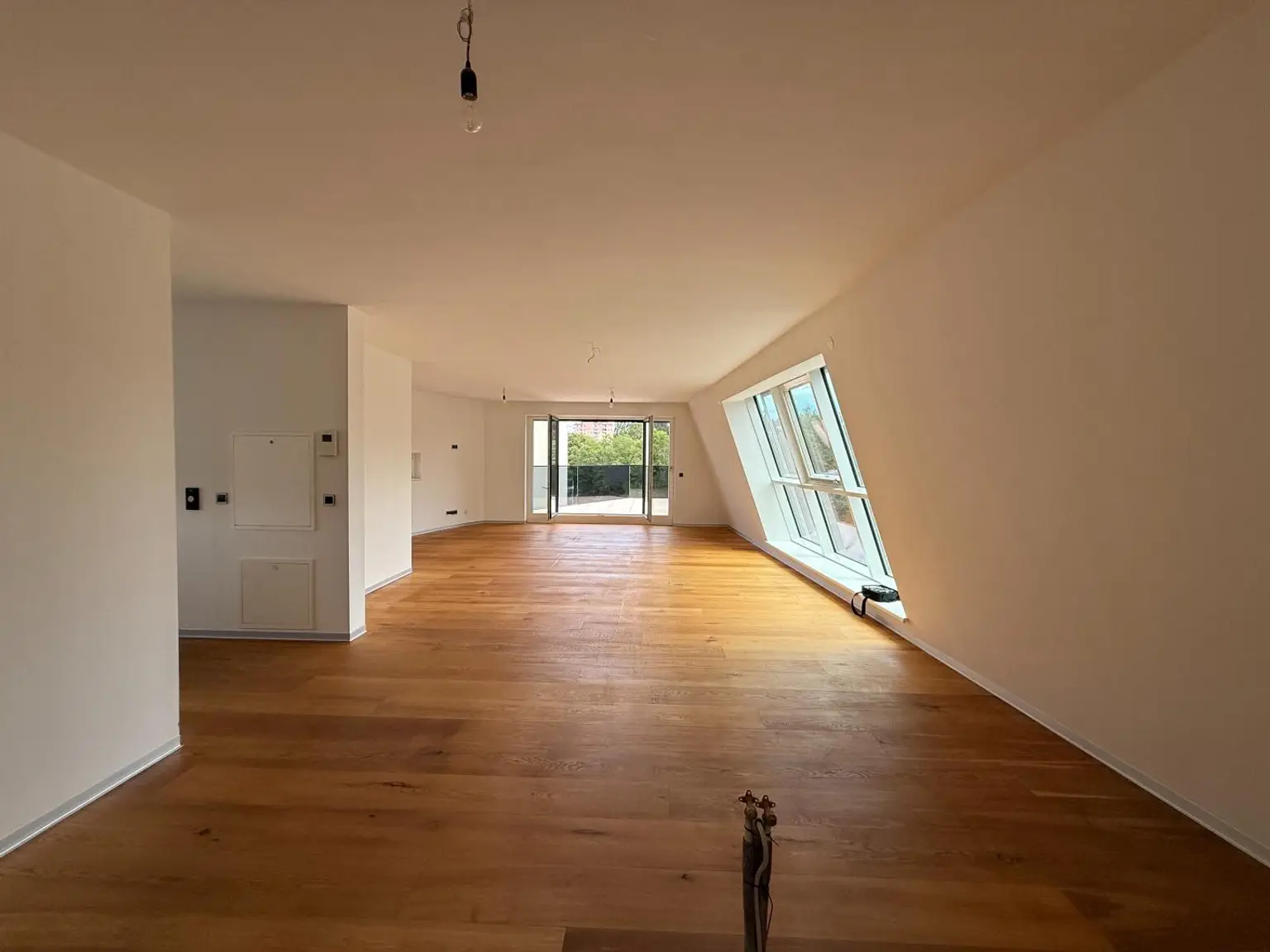 Blick von der zukünftigen Küche