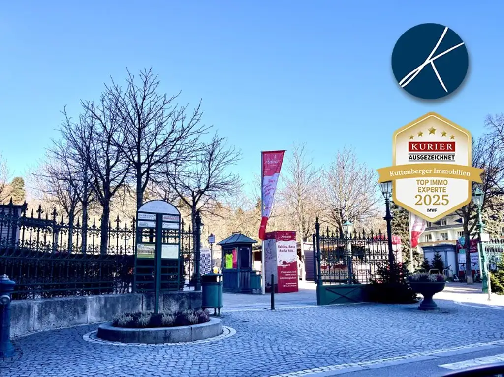 Nahe Casino Baden! vermietete (bis 31.10.26) Dachgeschoßwohnung in Top-Lage: 1 Zimmer, Loggia & Grünblick zum Kurpark Baden, Niederösterreich für nur 149.999,00 €!