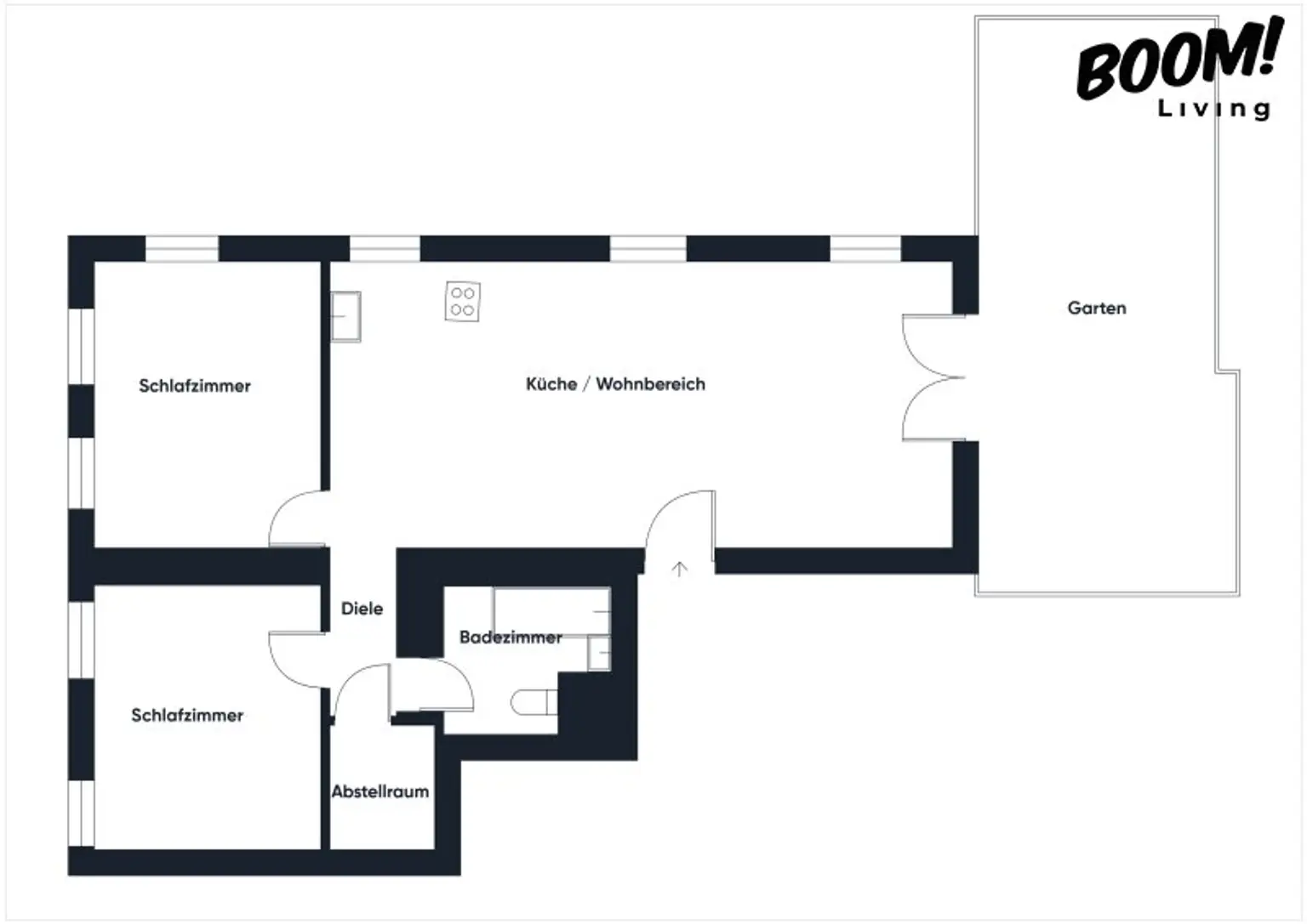 Moderne 3-Zimmer-Gartenwohnung mit Balkon & Donaublick am Kahlenberg