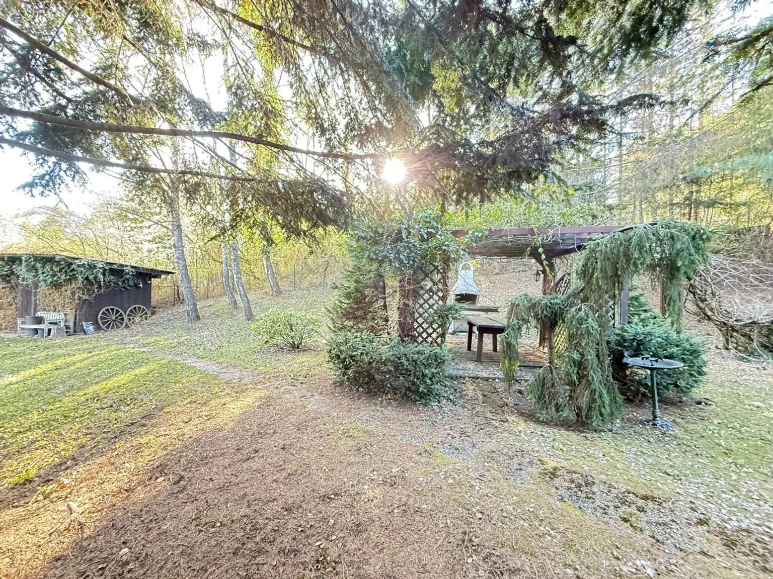 Grillplatz und Gartenhaus