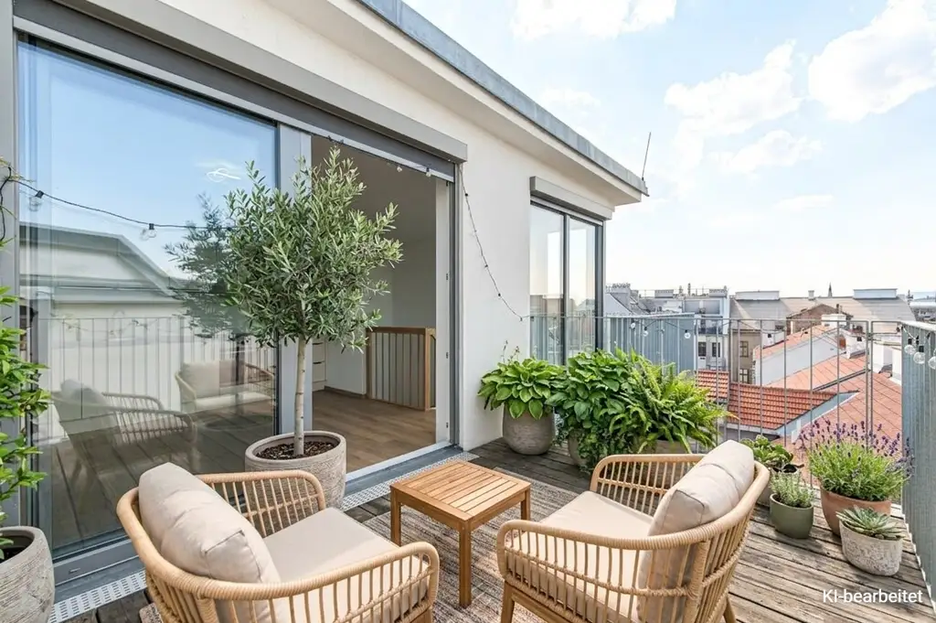 Stilvolle Dachgeschoßwohnung mit Terrasse & U-Bahn-Nähe in 1030