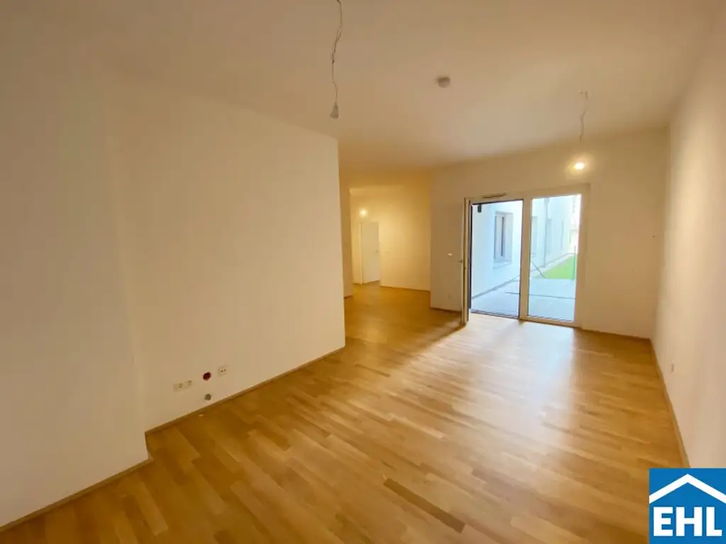 Wohntraum nahe dem Floridsdorfer Wasserpark - 2-Zimmer-Wohntraum mit Loggia und Garten!