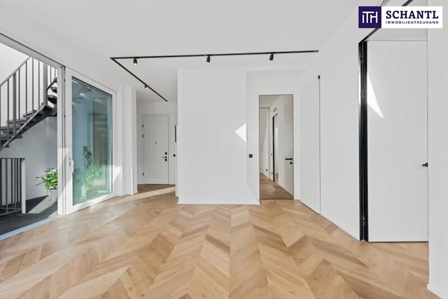 Wohnbereich, Eingang, Zugang zut Dachterrasse