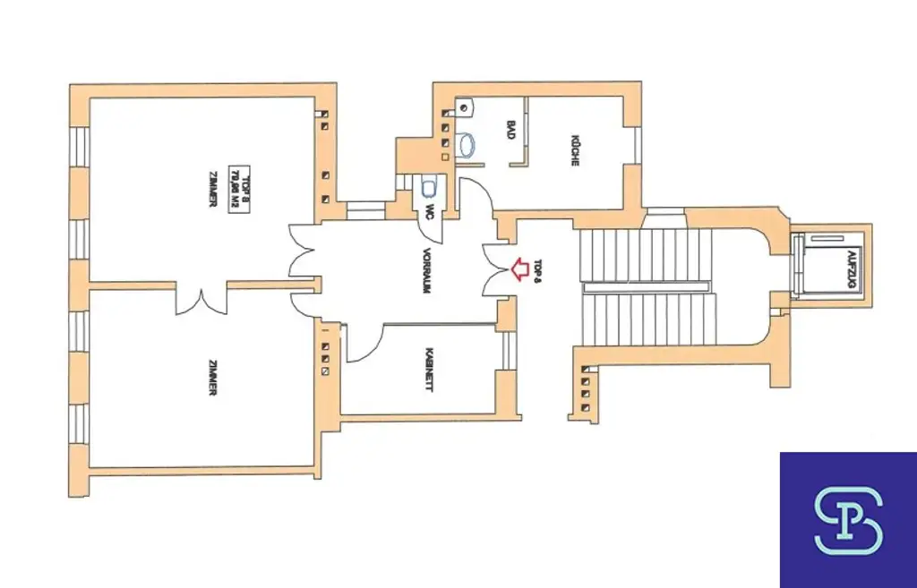 Provisionsfrei: Schöner 80m² Altbau mit Einbauküche und Lift - 1090 Wien