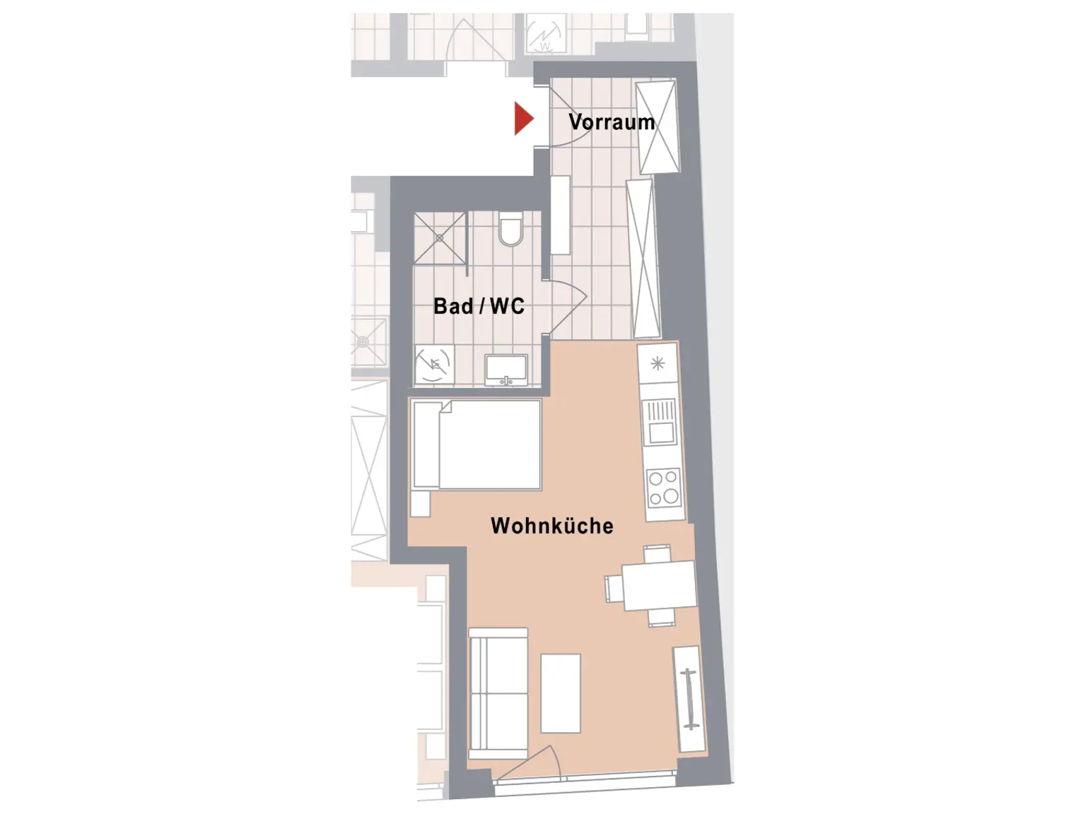 PROVISIONSFREI! Ideal für Studenten! Neubauprojekt 1-Zimmerwohnung direkt in der Leonhardstraße!
