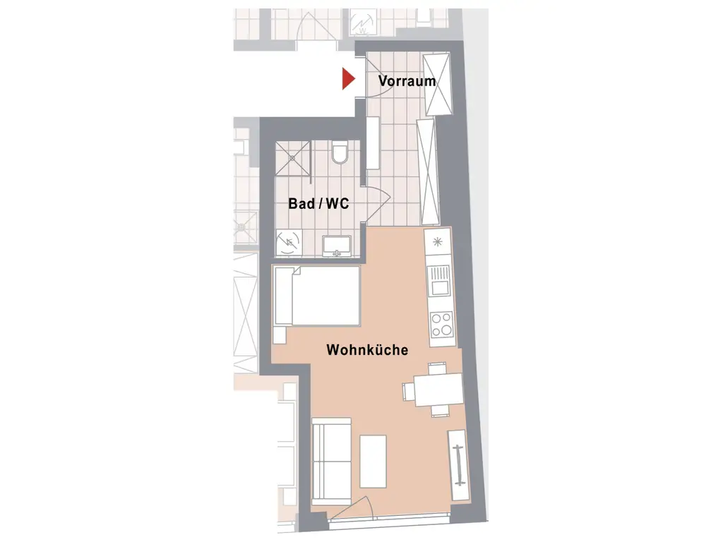 PROVISIONSFREI! Ideal für Studenten! Neubauprojekt 1-Zimmerwohnung direkt in der Leonhardstraße!