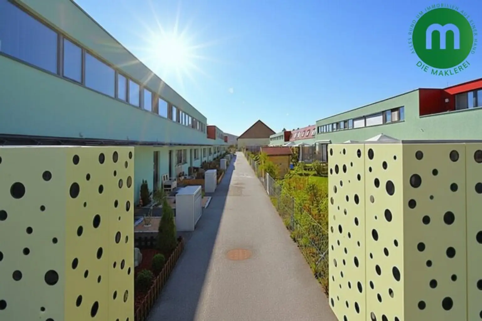 Blick in die Reihenhausanlage