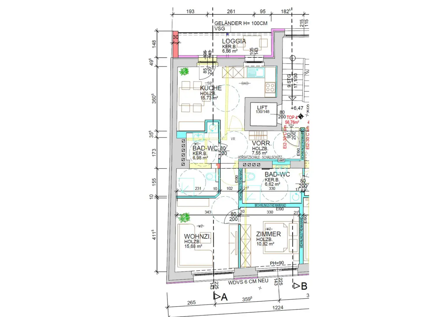 Barrierefreie Wohnung mit Loggia im Zentrum von Amstetten