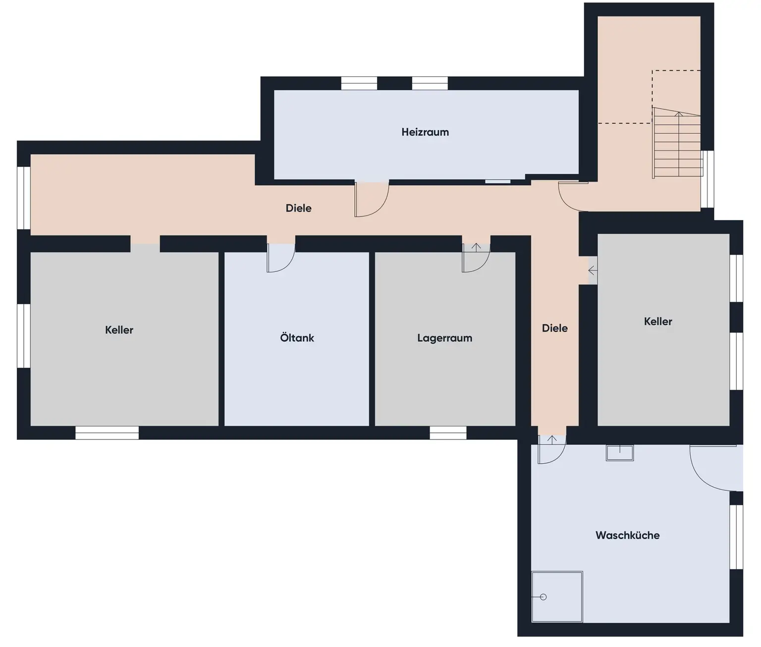 Grundrissplan ohne Maßstab KG