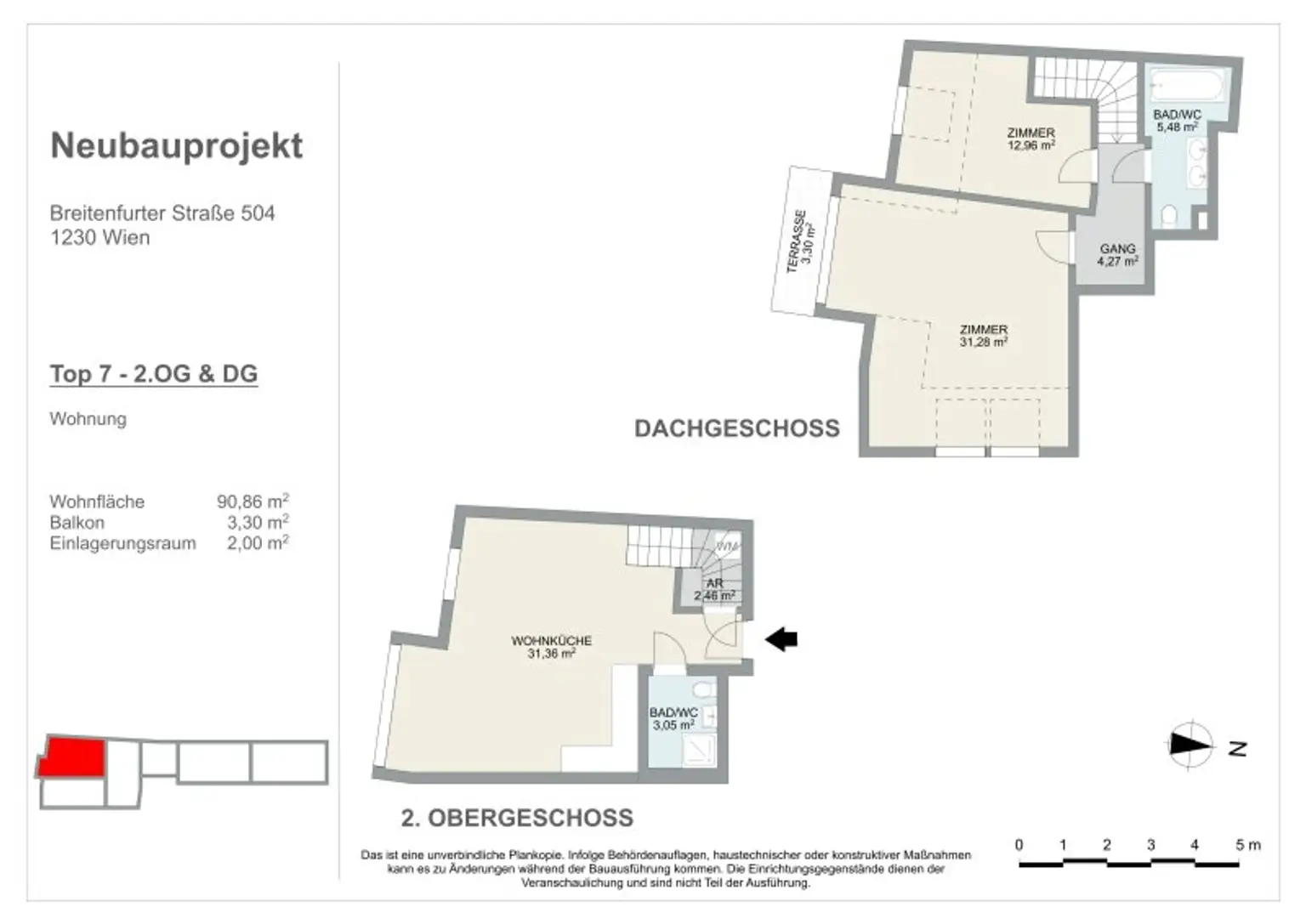ERSTBEZUG | Moderne 3-Zimmer Maisonette-Wohnung in kleinem, charmantem Bauträgerprojekt | TOP 7