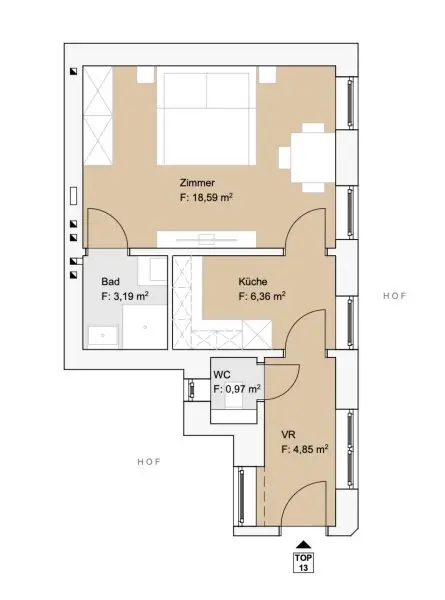 ERSTBEZUG nach Generalsanierung | separierte Küche | tolle Ausstattung | ruhige Innenhoflage