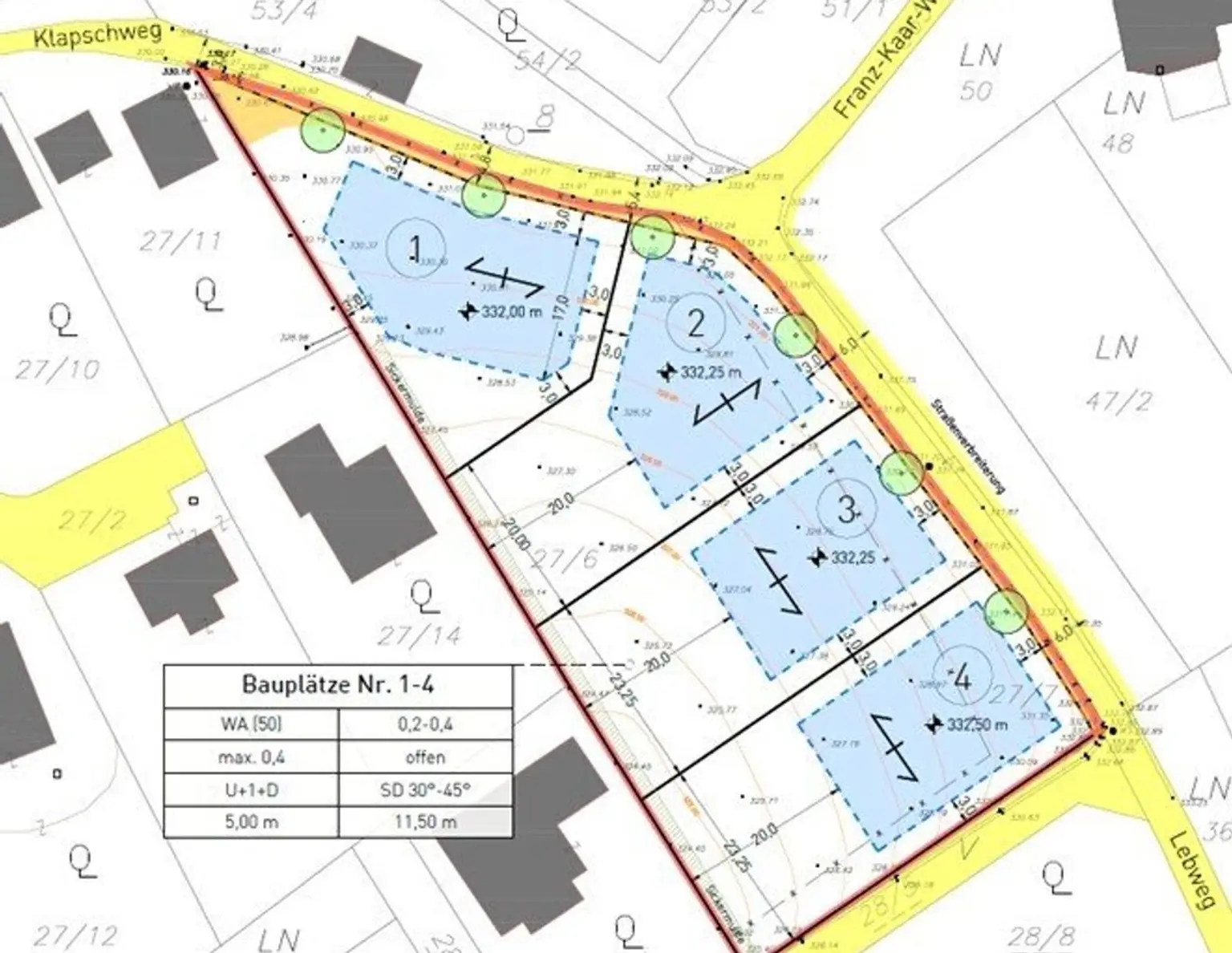 4 einzigartige Baugrundstücke in Ehrenhausen an der Weinstraße! *Provisionfrei*