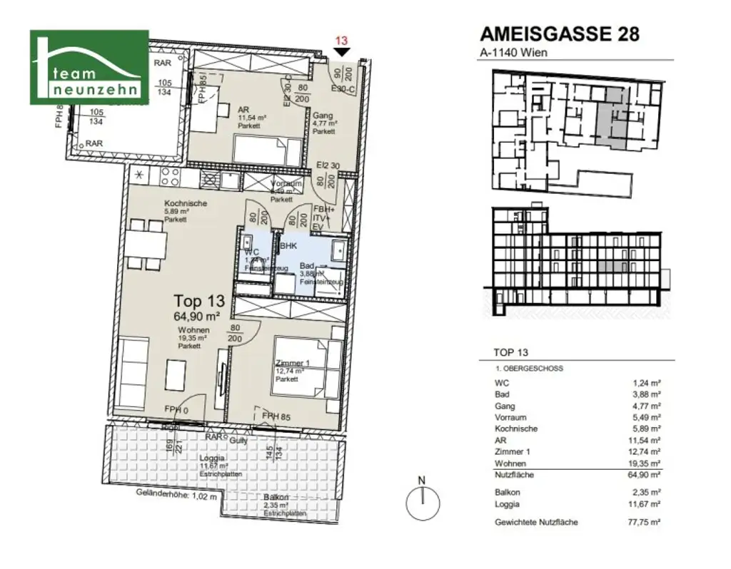 Fertiggestellte Neubau-Erstbezugswohnungen in Penzing nahe Schönbrunn. Küche inklusive!