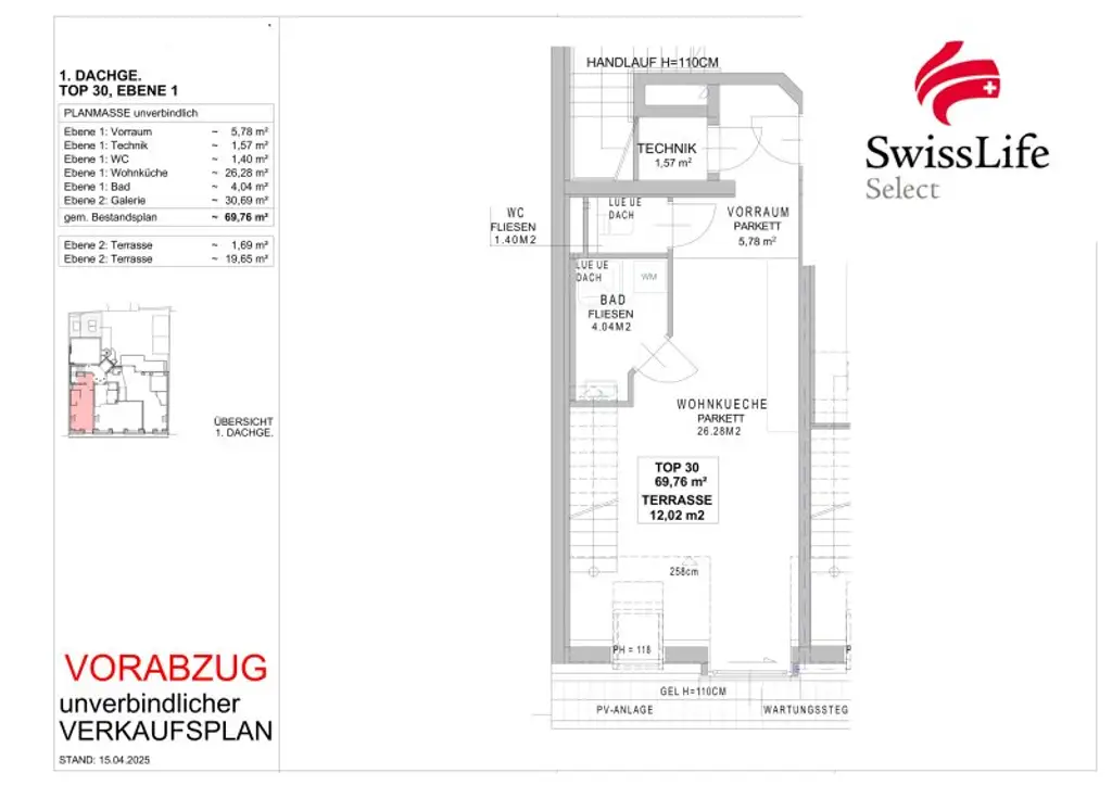 2-3 Zimmer mit Pool und Weitblick in die City