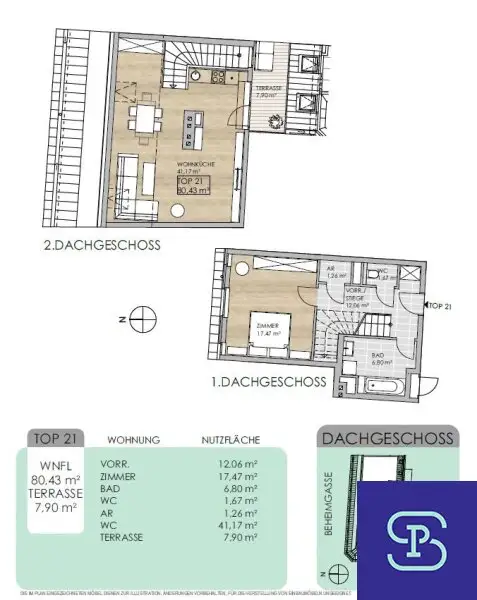 Klimatisierte 80m² DG-Maisonette mit Terrasse im renovierten Stilaltbau - 1170 Wien