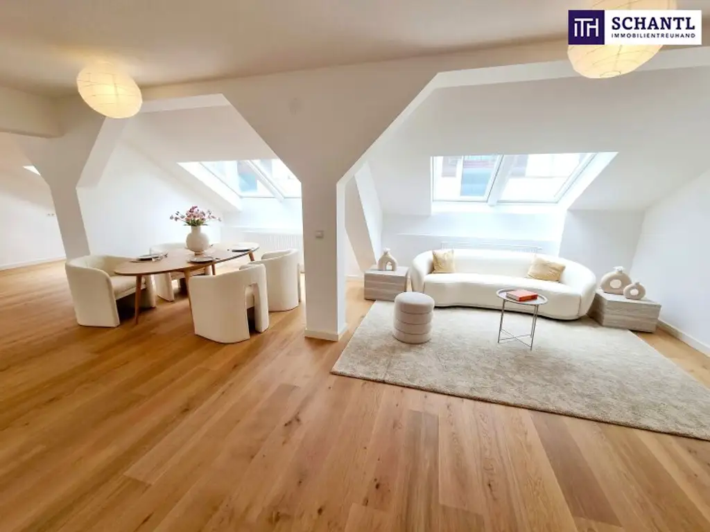 WOW! Stylischer Wohntraum im Dachgeschoss! Frisch saniert + Ruhelage + Traumhaftes Altbauhaus + Hofseitige Terrasse + U-Bahn ums Eck + Beste Infrastruktur und Anbindung!