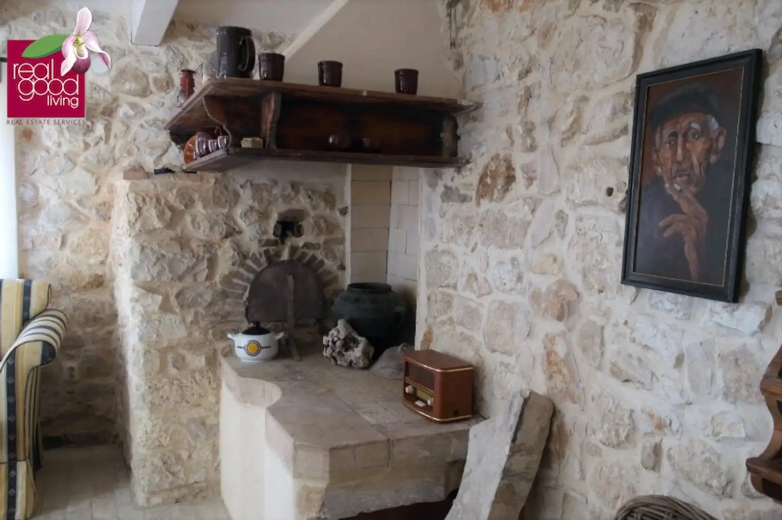 Respiro Mediterraneo Dinka – Authentische Steinvilla mit Kamin