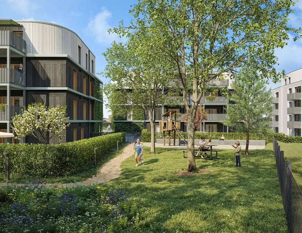 GRÜNE STADTVILLEN - 4 Zimmer mit Balkon - Sichtholz in der Wohnung! | Provisionsfrei!