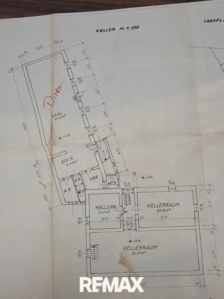 Plan Keller mit Appartment