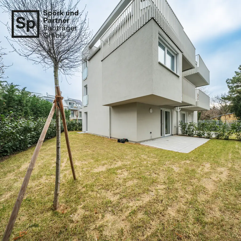 BESTLAGE ALTE DONAU – 
Großzügige 4-Zimmer-Gartenwohnung mit 2 Terrassen – 
1 Minute zur Alten Donau