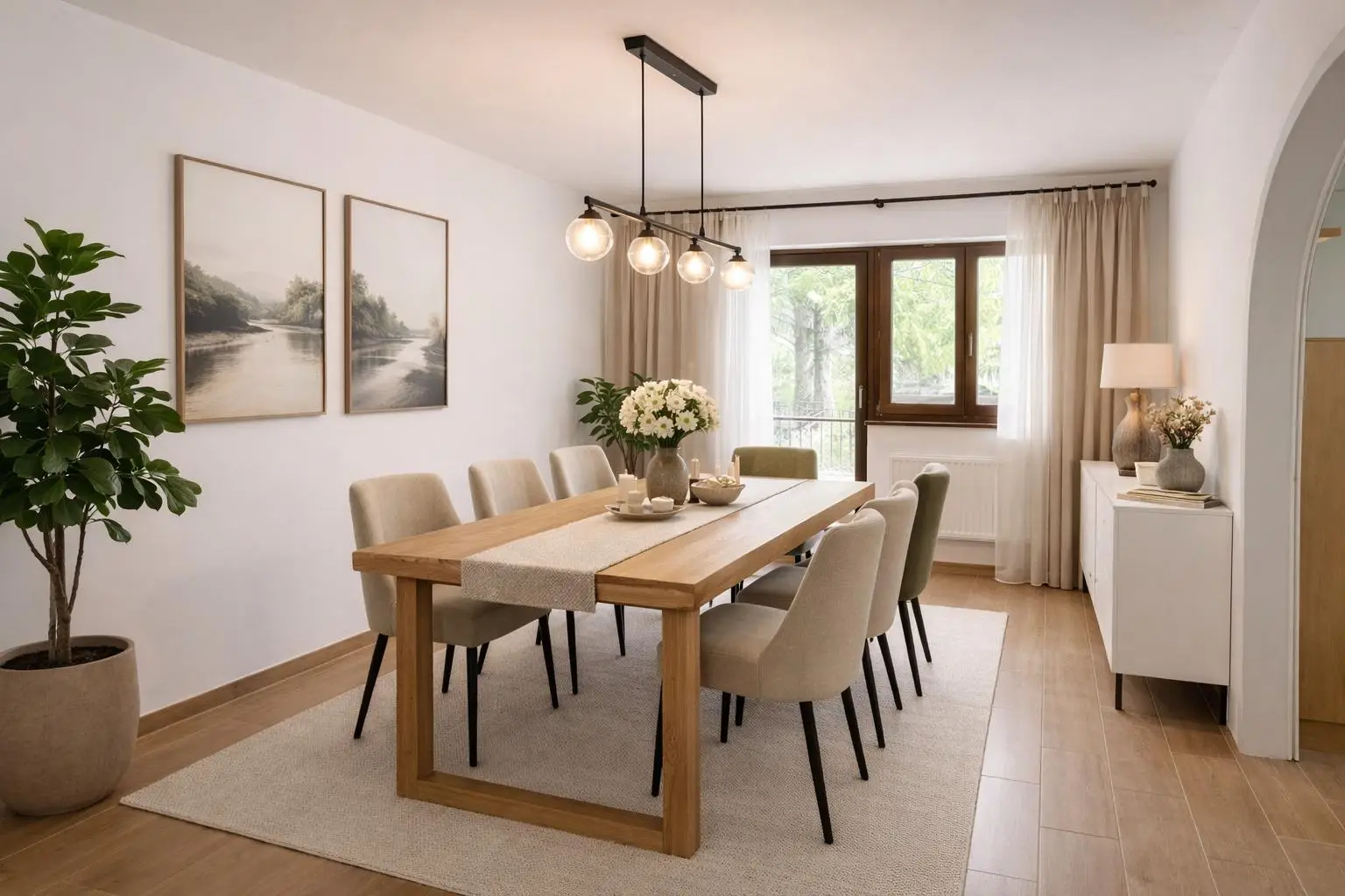 Esszimmer (virtuell eingerichtet)