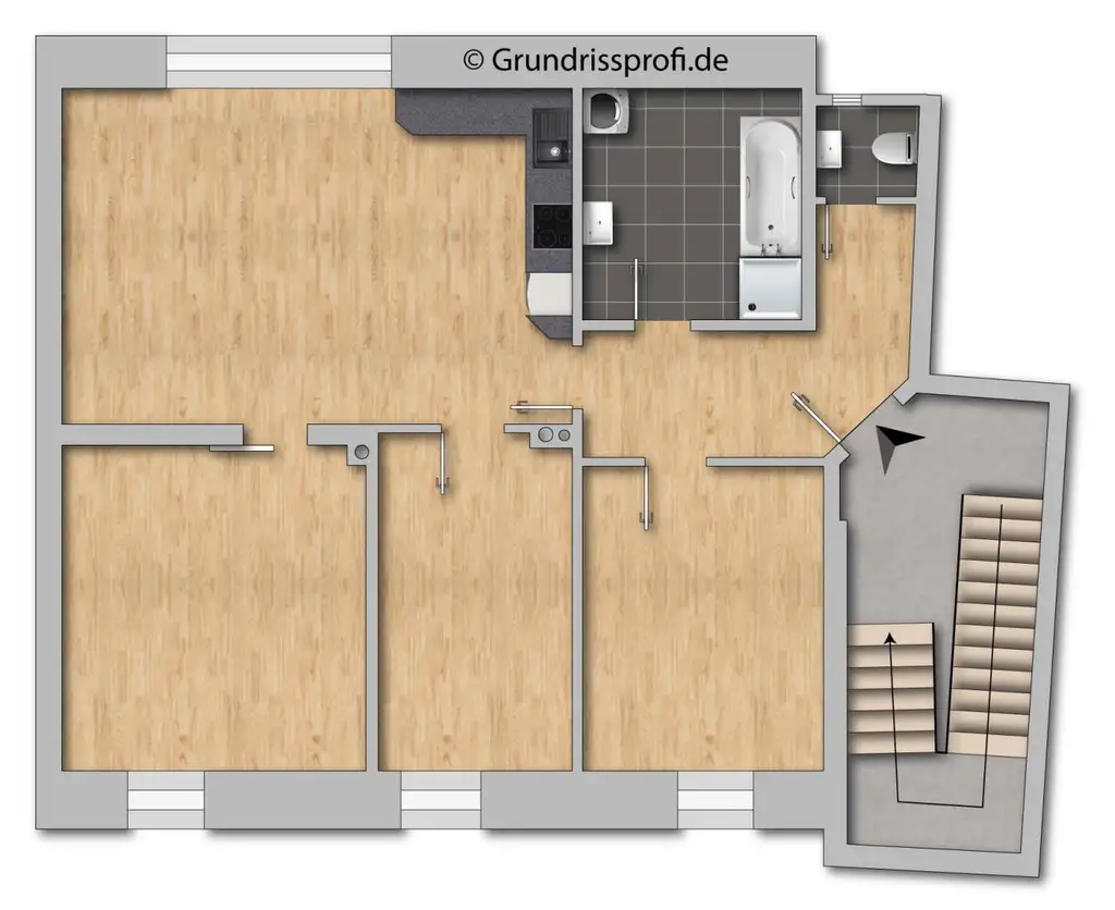 Großzügige Dachgeschosswohnung und Gartenmitbenutzung