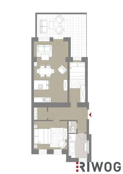 Wohnung mit touristischer Widmung nahe Schloss Schönbrunn | Prunkvolles 3-Zimmer Altbauapartment mit Loggia I 360° Rundgang