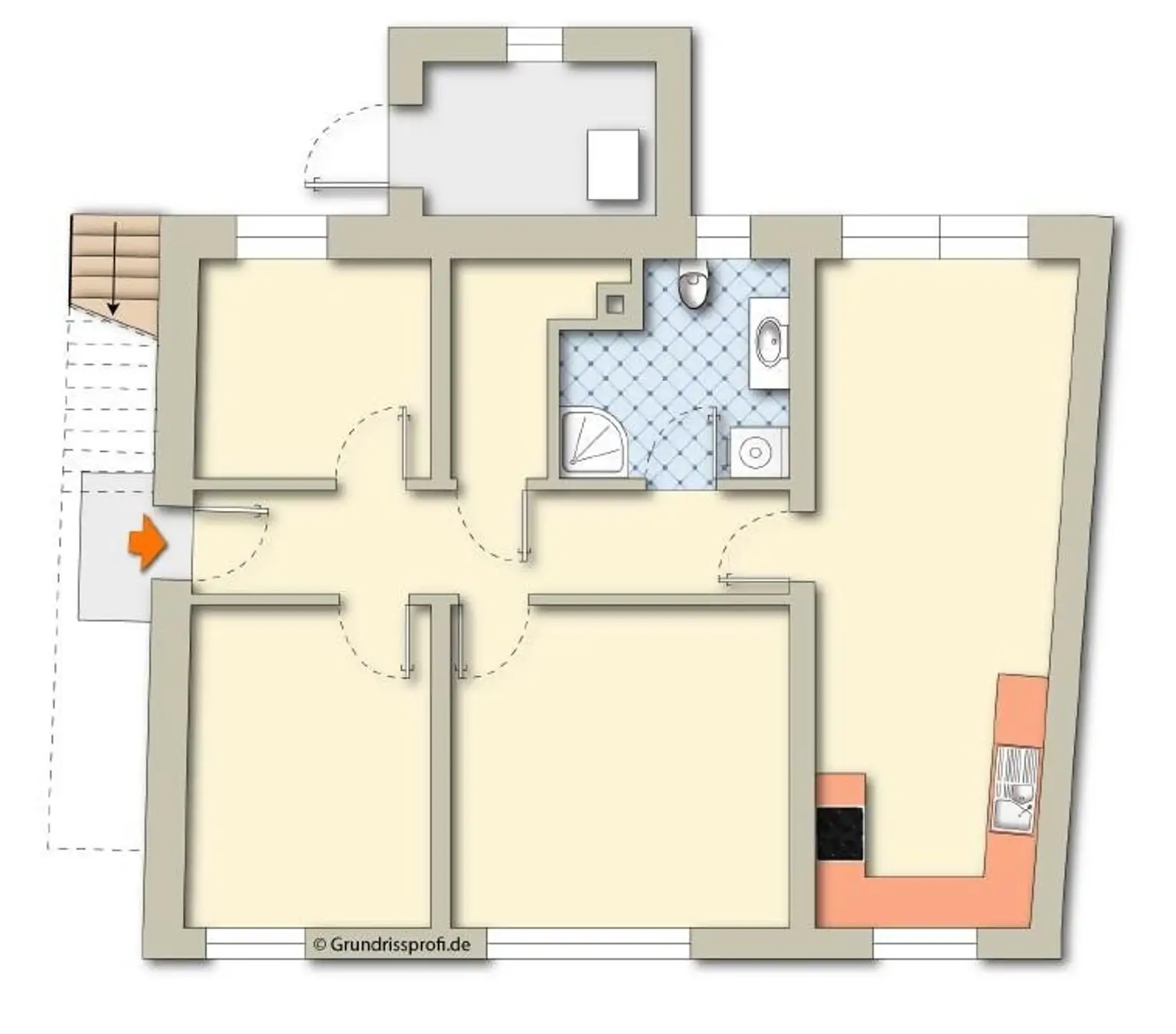 Grundrissplan Unmöbliert