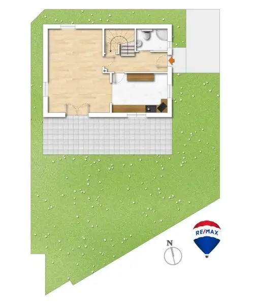 Grundriss EG mit Garten