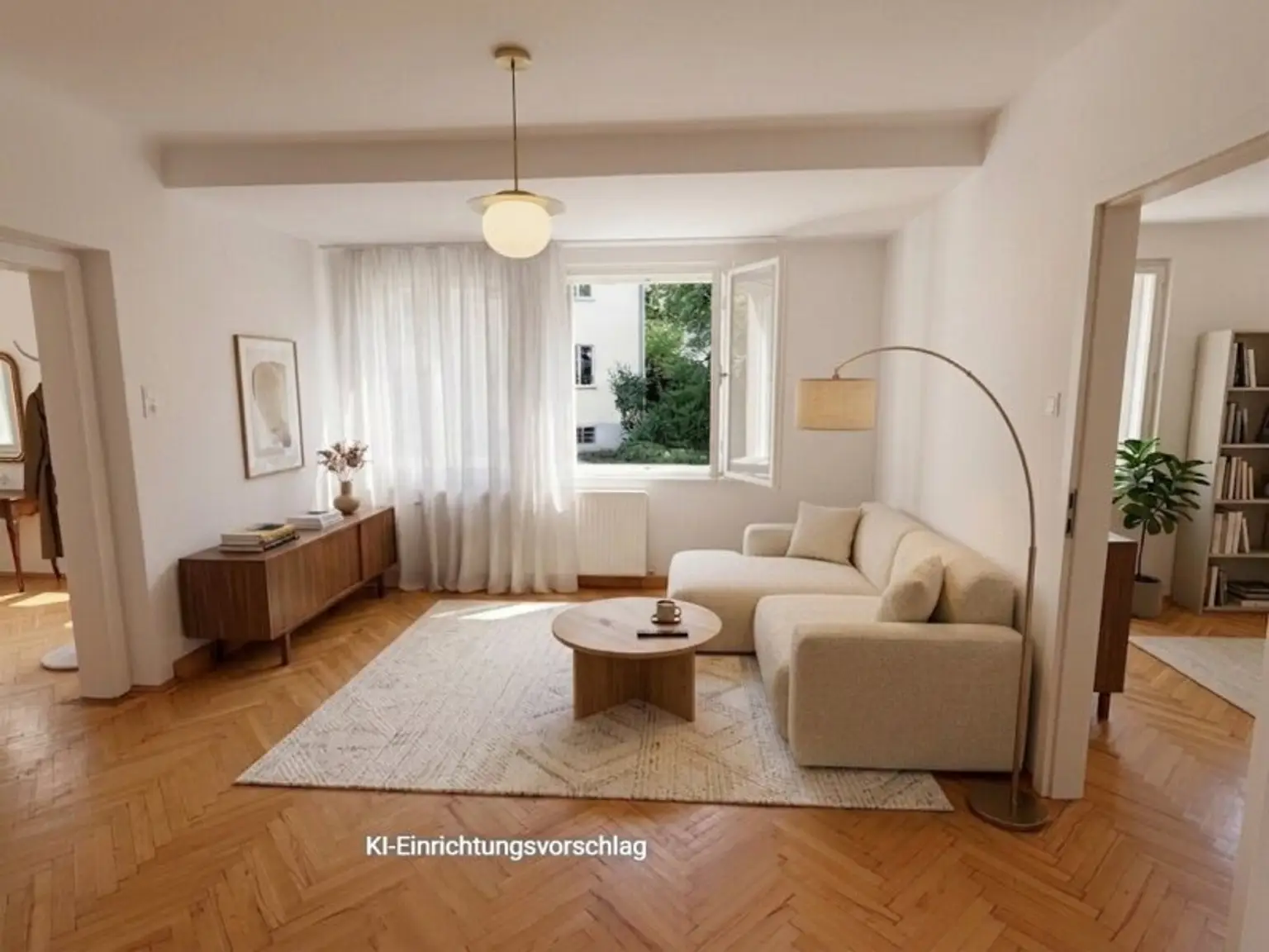 Wohnzimmer KI-VEinrichtungsvorschlag