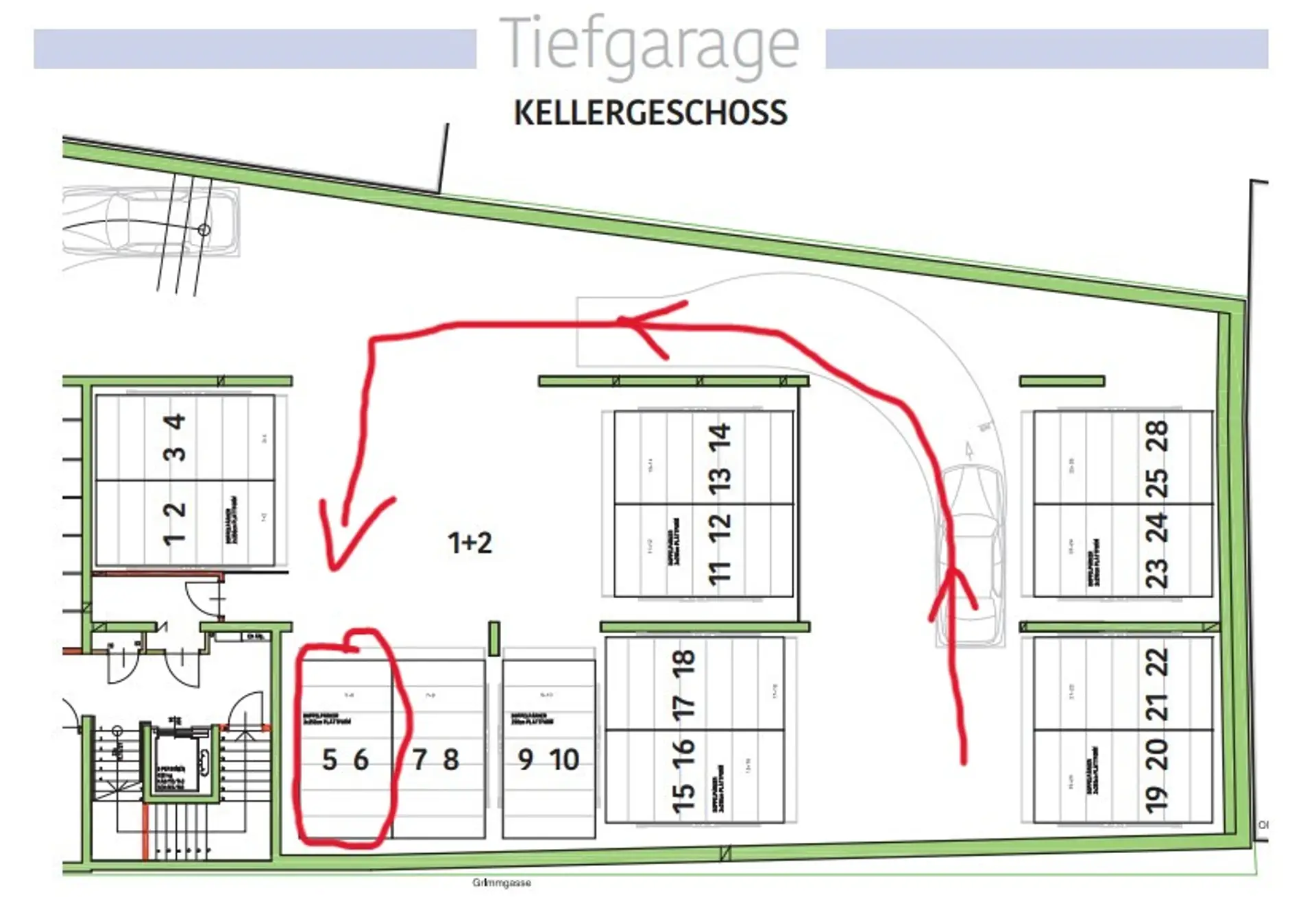 Garagenplan Grimmgasse